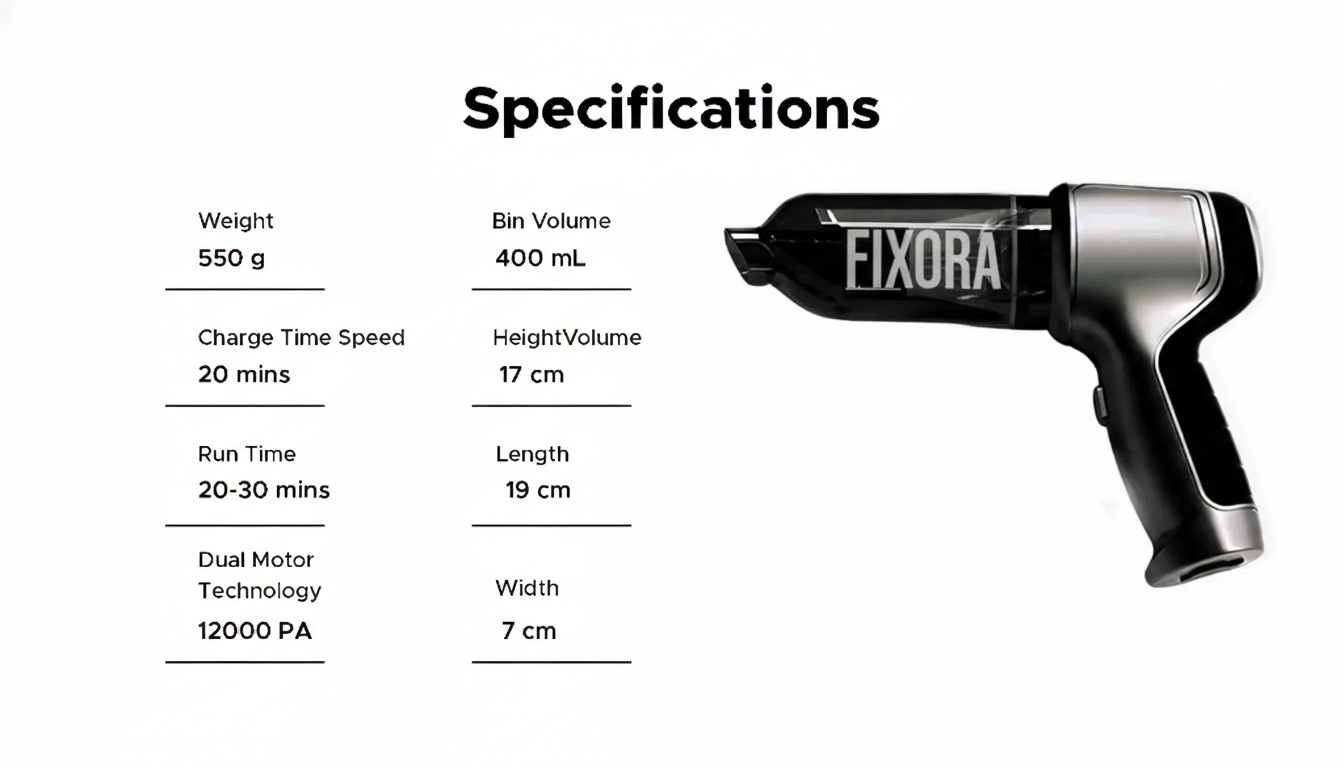 FIXIFY Portable Air Duster Wireless Vacuum Cleaner