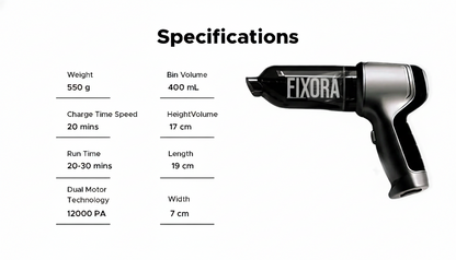 FIXIFY Portable Air Duster Wireless Vacuum Cleaner